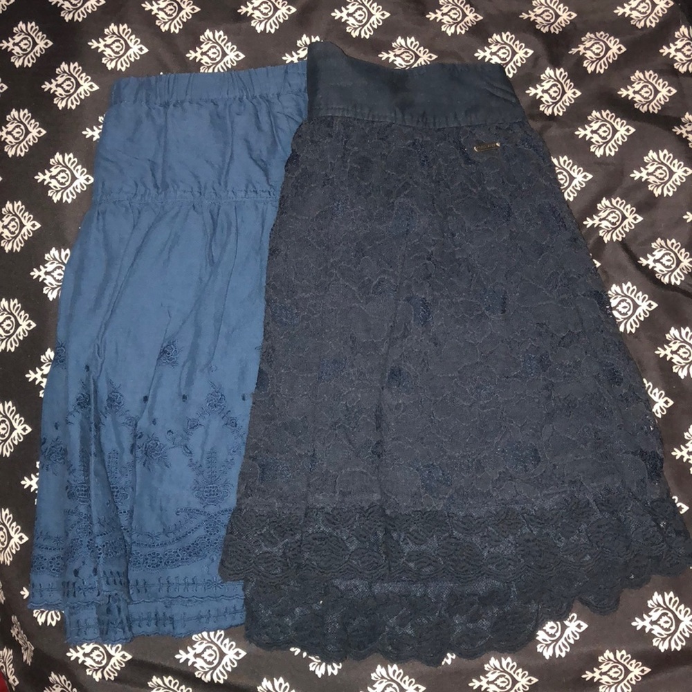 Two lacy boho skirts